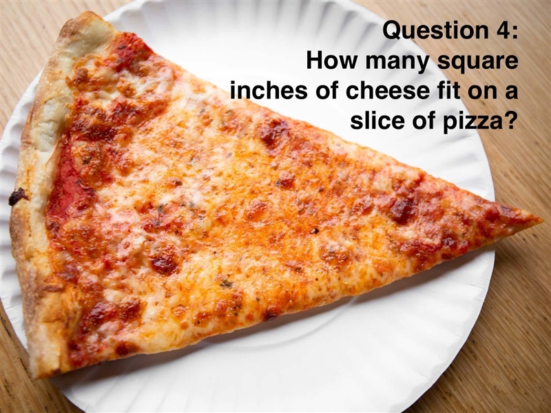 PLEASE HELP 50 POINTS Assume the whole pizza was 12 inches across and cut into 8 pieces-example-1