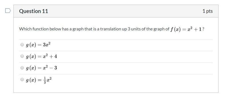 Which function below has a graph that is a translation up of 3 units of the graph-example-1