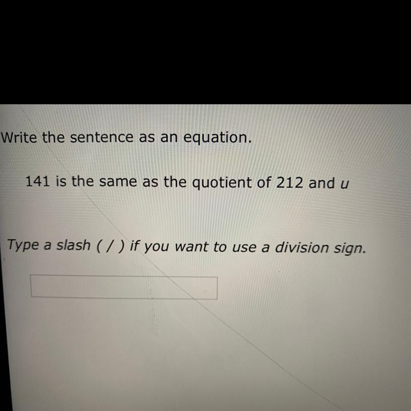 Write the sentence as an equation.-example-1