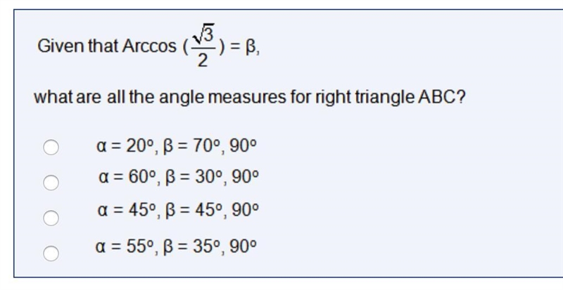 What are all the angle measures for right triangle ABC?-example-1