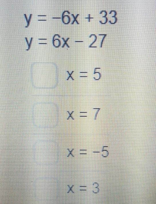 What is the x-value of the solution to the linear system below?-example-1