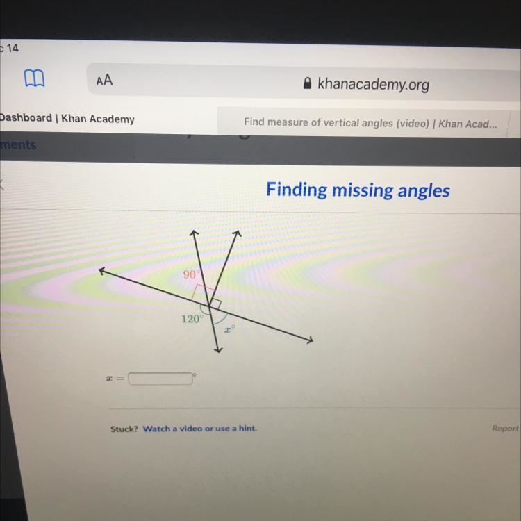 What does the x equal?-example-1