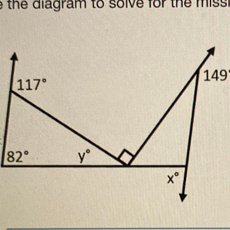 For the diagram below find the missing values.-example-1