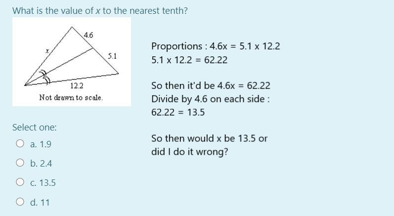 HELP!!! 20 POINTS!!! Can you explain to me what I did wrong cause I got 13.5 and it-example-1