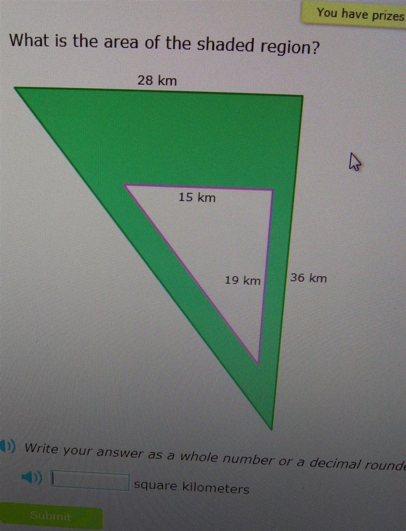 )) What is the area of the shaded region? ​-example-1