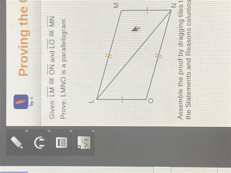 Need answers for parallelogram LMNO-example-1