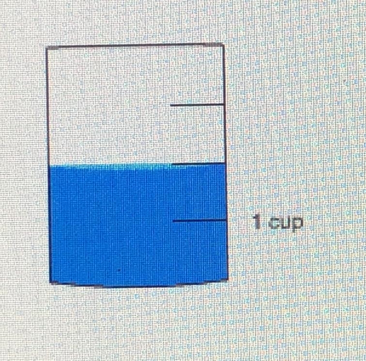 How much juice is in the container? A) 4 cups OB) 1 pint C) 1 quart D) 2 gallons-example-1