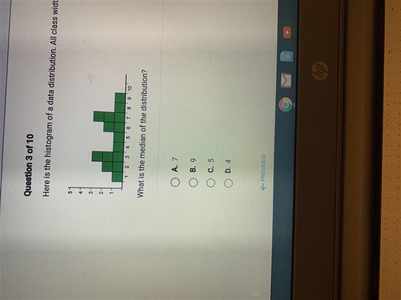 Here is the histogram of the data distribution all websites are One what is the median-example-1