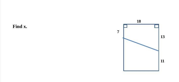 Please find X for me this is Pythagorean theorem-example-1