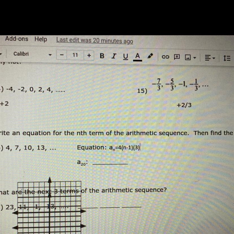 A n=4(n-1)(3) *it is for arithmetic sequences-example-1