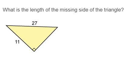 What is the length of the missing side of the triangle? 24,66 29.15 26.5 30.6-example-1