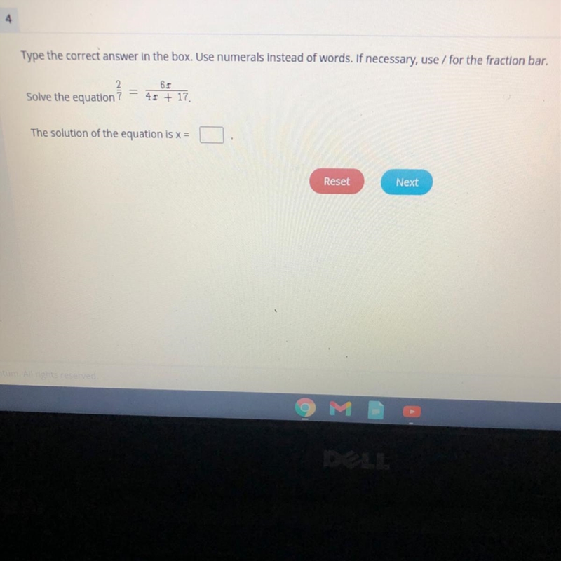 The solution of the equation is x= .-example-1