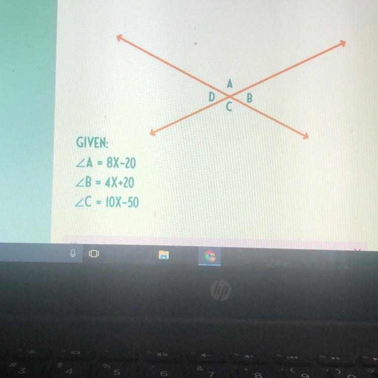 Have to find measure of angle A!! Please help ASAP, I need to show my work!!-example-1