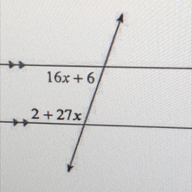 What is the degree measurement for angle 2+27x. Thank you to anyone that helps-example-1