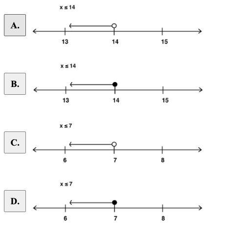 Whats the answer to 2x + 1 ≤ 15-example-1