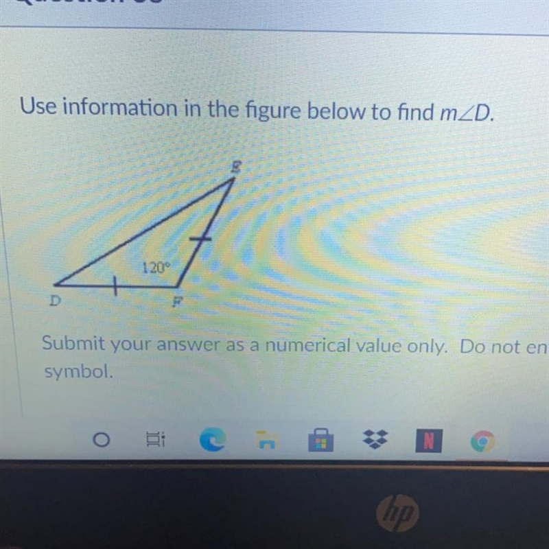 Use information in the figure below to find m2D. 120 D F-example-1