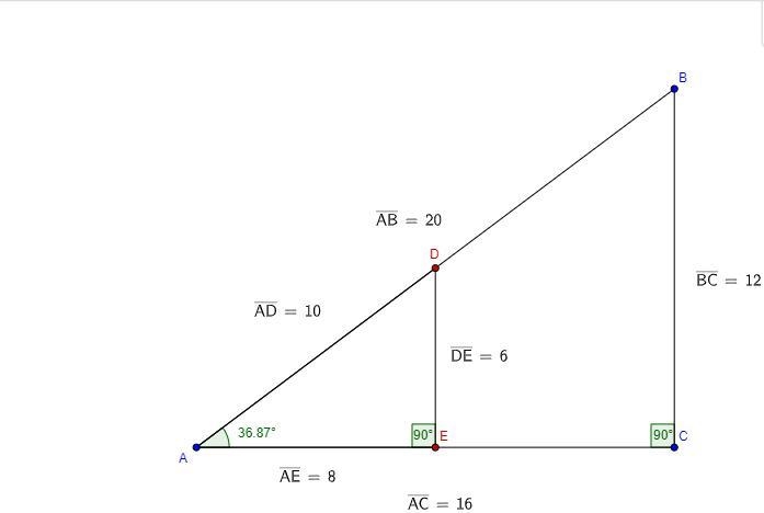 How are ΔABC and ΔADE related?-example-1