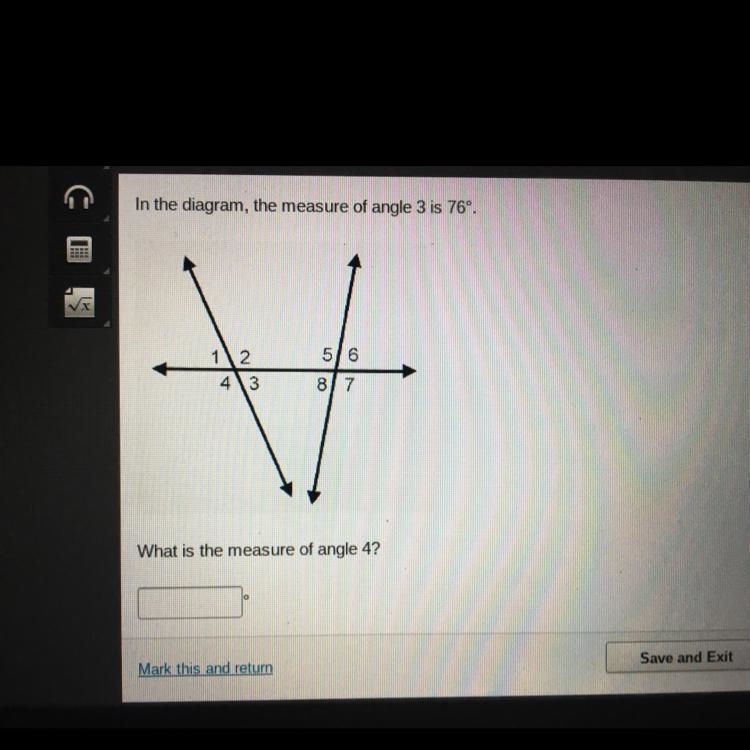 What is the measure of angle 4?-example-1