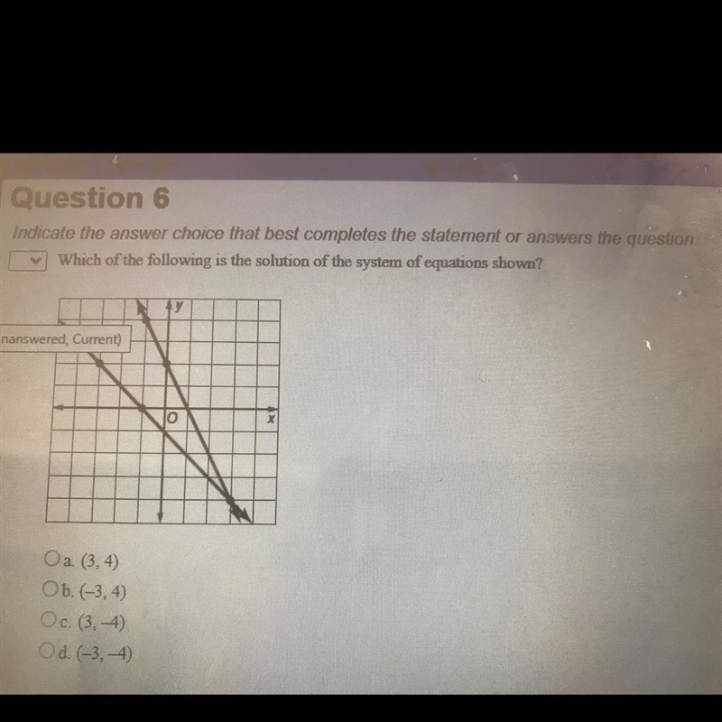 Which of the following is the solution of the system of equations shown-example-1