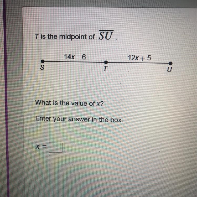 T is the midpoint SU find-example-1