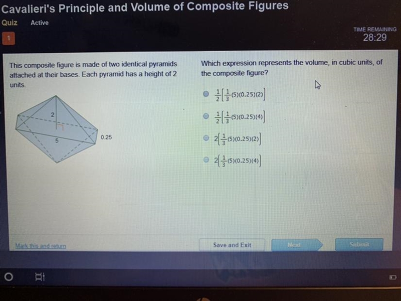 What expression represents the volume in cubic units?-example-1