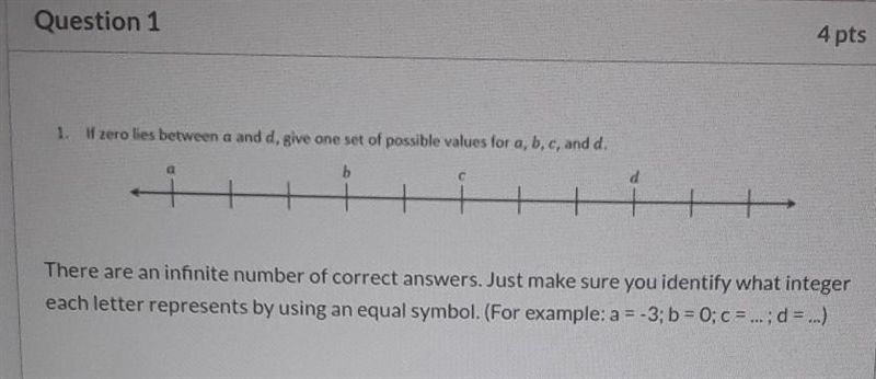 There are infinite number of correct answers just make sure you identify what​-example-1