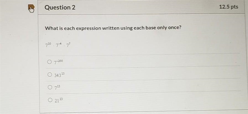 What is each expression written using each base only once​-example-1