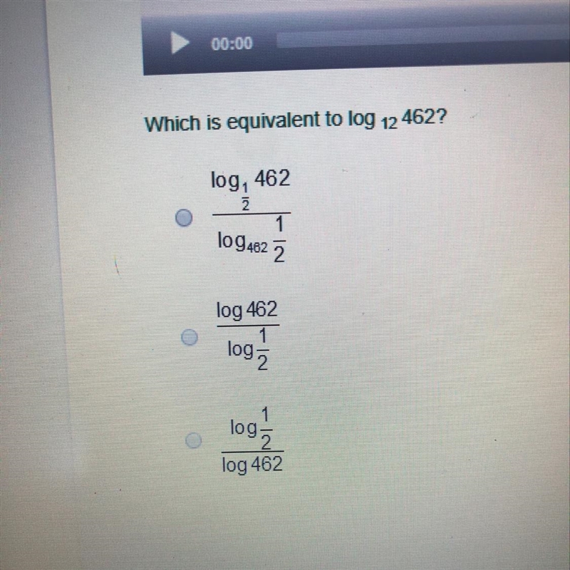 Which is equivalent to log 12 462?-example-1