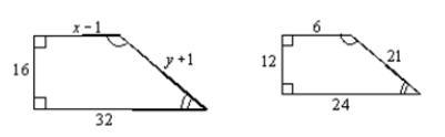 *100 points* What is the value of x in these polygons?-example-1