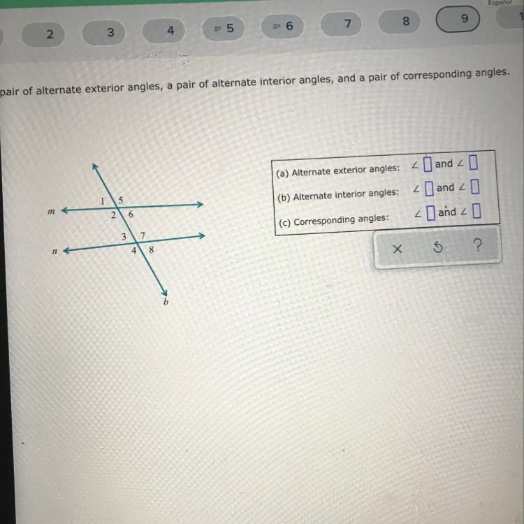 Corresponding angles? Helo im trying to pass-example-1