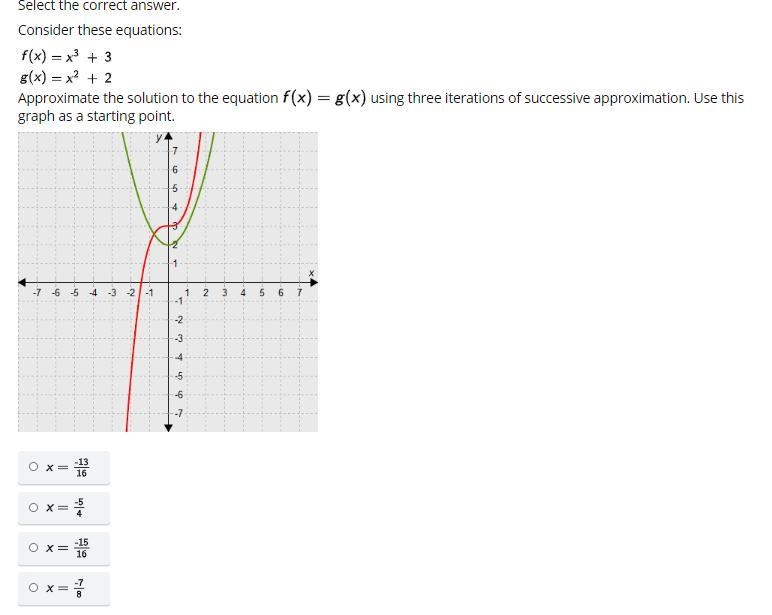 Select the correct answer. Consider these equations: f(x)=x^(3)+3 g(x)=x^(2)+2 Approximate-example-1