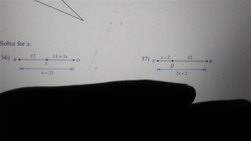 It says Solve for x on this line-example-1