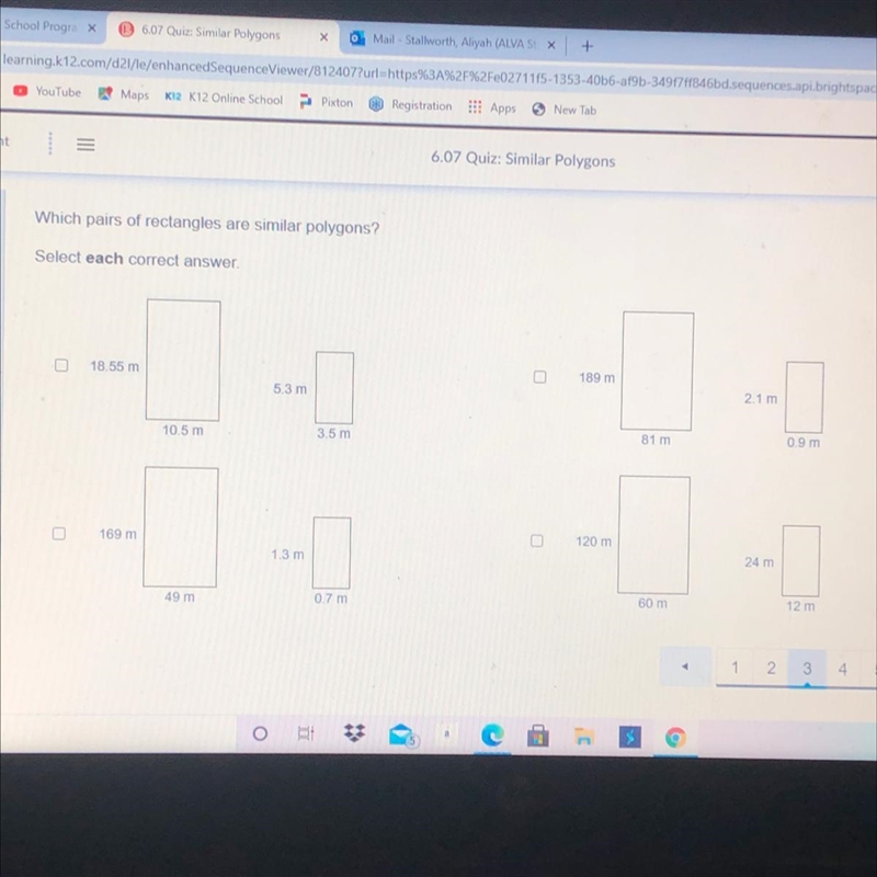 Which pair of rectangles are similar-example-1