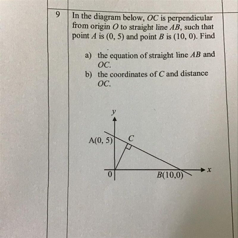 Find equation of straight line ,coordinates and distance. 30 pointss please help-example-1