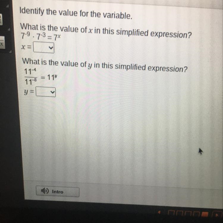 Identify the value for the variable-example-1