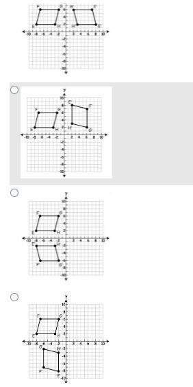 Which of the following figures has rotated 90 counterclockwise about the origin?-example-1