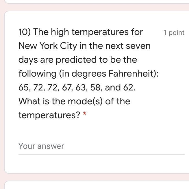 Find the modes of the temperatures-example-1