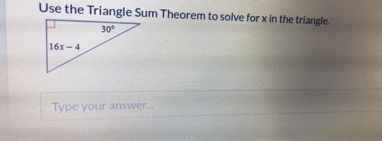 Help Needed! Use The Triangle Sum Theorem To Solve For X In The Triangle.-example-1