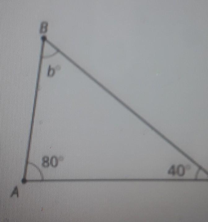 What is the measure of angle B?​-example-1