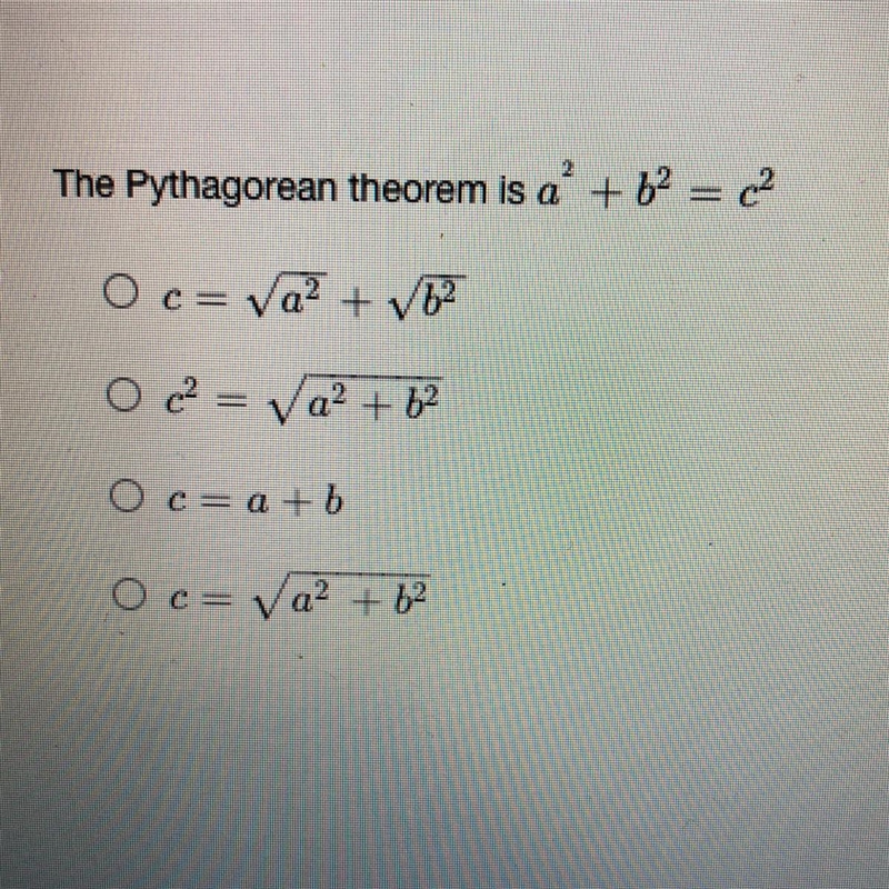 A^2+b^2=c^2 for c algebra 2-example-1