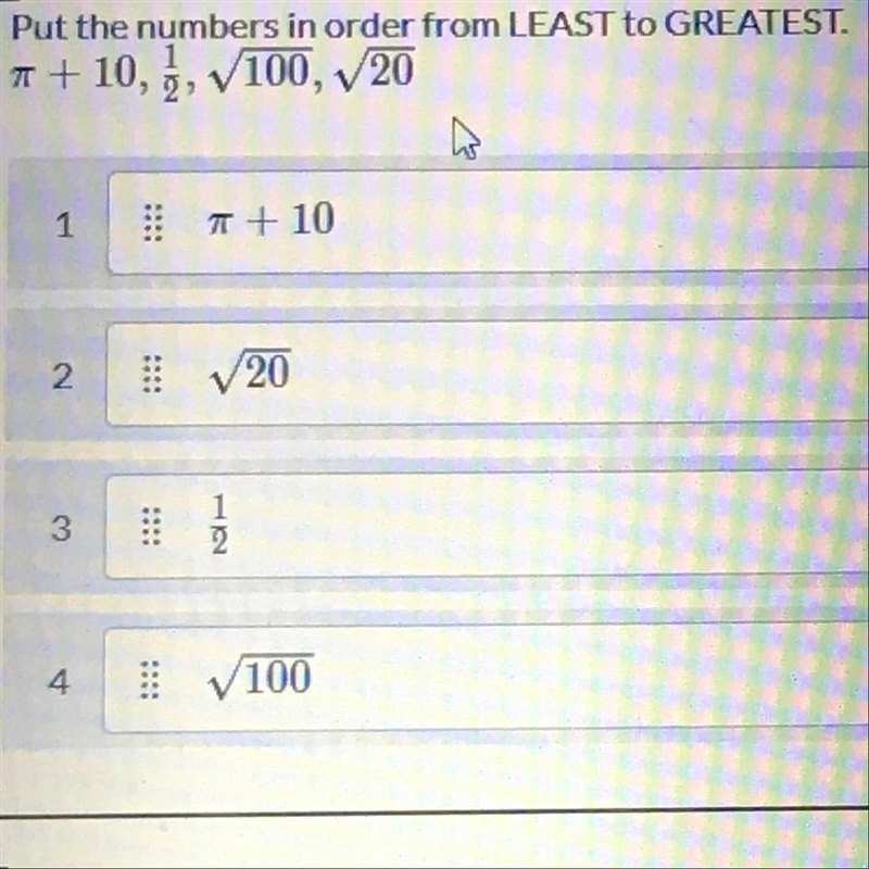 Least to greatest PLEASE IM STRUGGLING AS IS WITH THE COMPUTER-example-1