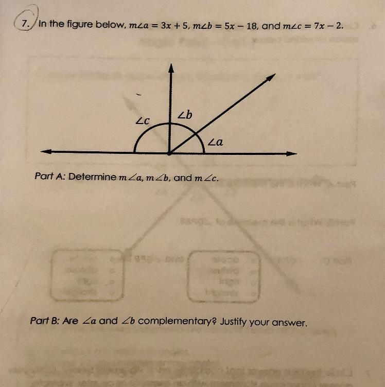 PLEASE HELP!!! In the figure below, m Part A: Determine m Part B: Are-example-1