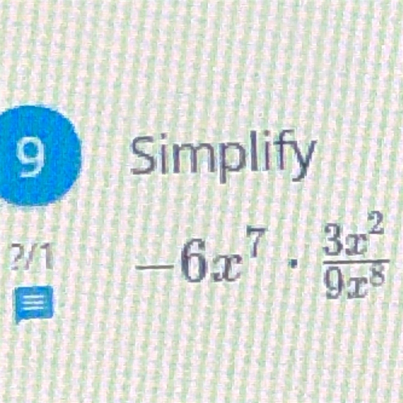 I need help simplifying problem 9 on practice-example-1