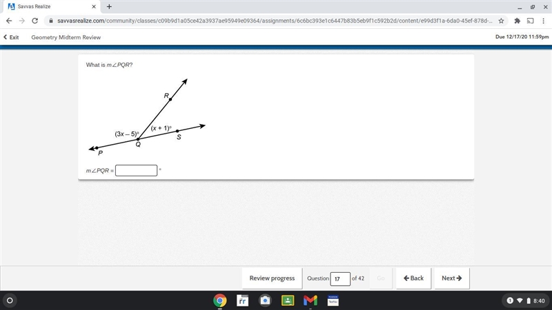 What is m∠PQR? please help-example-1