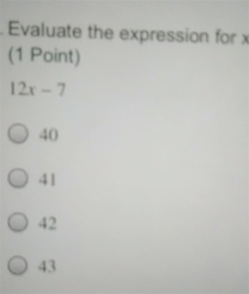 Evaluate he expression for x=4​-example-1