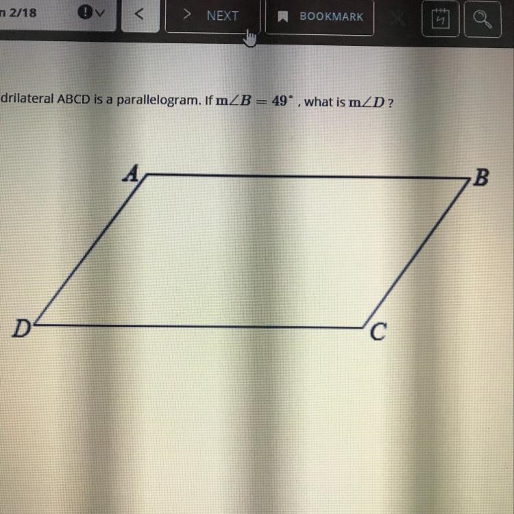 Quadrilateral ABCD is a parallelogram. If m-example-1