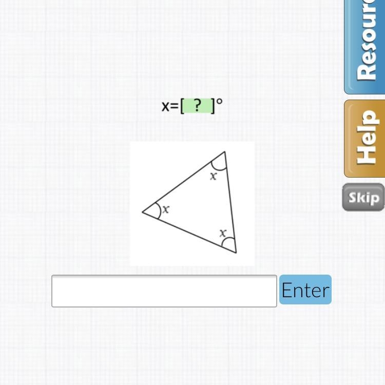 What is the measurement of angle x plz help me !-example-1