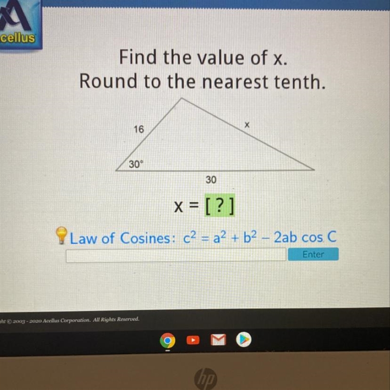 Find the value of x round to the nearest tenth-example-1