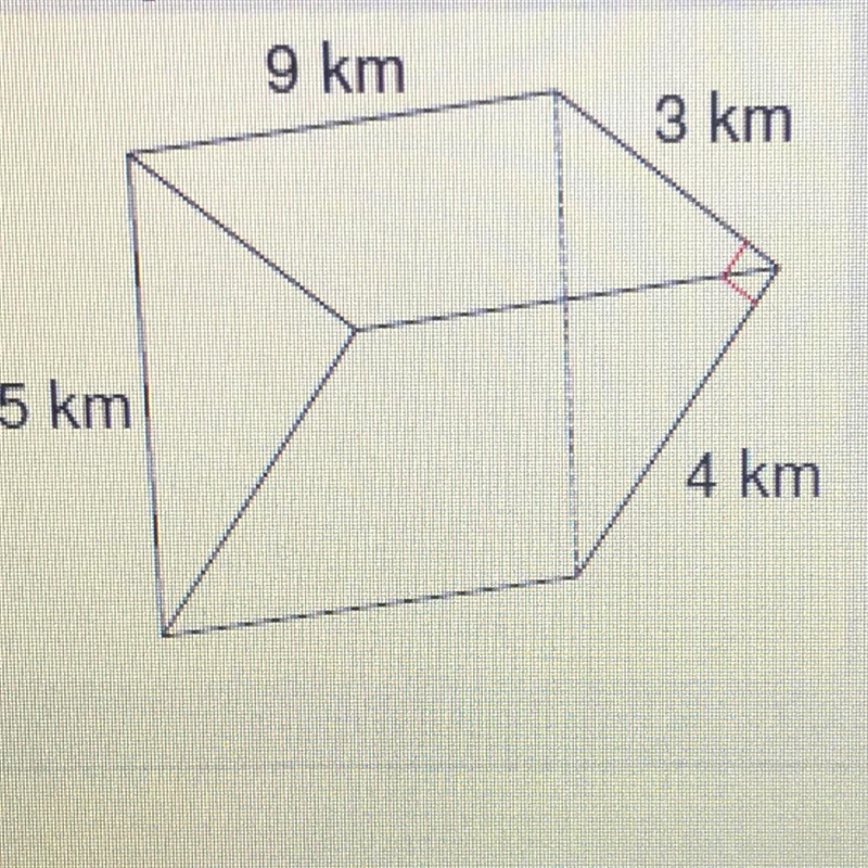 Find the total surface area in square kilometers, of the 3-dimensional figure shown-example-1