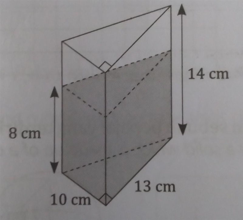 The diagram above shows a right prism container filled with water up to 8 cm in height-example-1